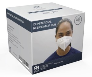 Domestically Made Commercial Respirator 95%  - Pack of 50
